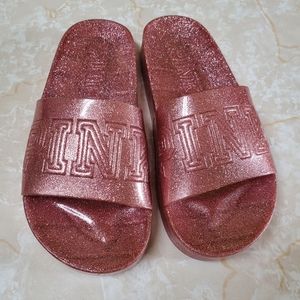 Victorias Secret Jelly Glitter Slides 